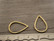 Linkki pisara, 20.5x13.5x1mm, umpi, kulta/rst, 1kpl