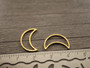 Linkki kuu, 15.5x10x1mm, umpi, kulta/rst, 10kpl