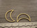 Linkki kuu,  20.5x14x1mm, umpi, kulta/rst, 1kpl