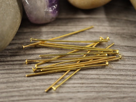 Korupiikki tasapää, 30x0.8mm, kulta, 100kpl