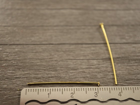 Korupiikki tasapää, 30x0.8mm, kulta, 100kpl