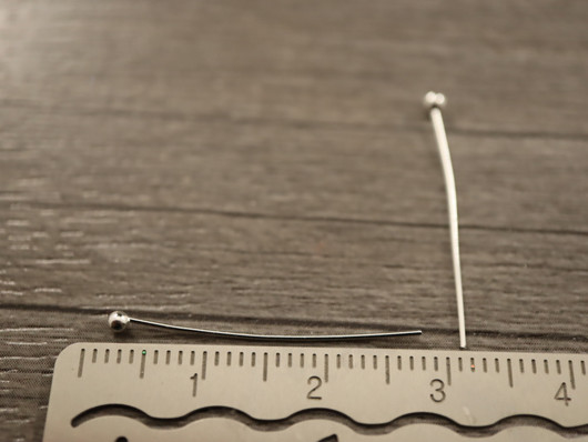 Korupiikki pallopää, 22-25x0.5mm, kirkashopea, n.100kpl