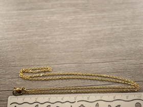 Ankkuriketju/valmisketju, 2x1.5x0.4mm/ 45cm, PVD/ kulta/rst, 1kpl