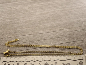 Ankkuriketju/valmisketju, 2x1.5x0.3mm / 45cm, PVD/ 18K/kulta/rst, 1kpl