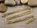 Ankkuriketju/valmisketju, 3.1x4.3x0.3mm/ 60cm, kulta/rst, 1kpl
