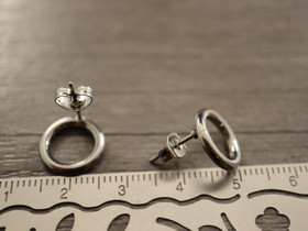 Korvakorutappi ympyrä+lukko, 12x11mm, rst, 1pari