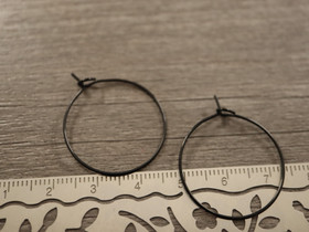 Korvakorurengas, 25x0.7mm, musta/rst, 1pari