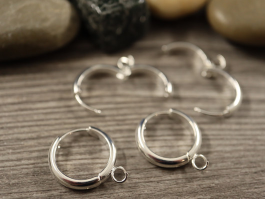 Korvakorurengas, 16x3mm, kirkashopea/rst, 1pari