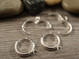 Korvakorurengas huggie lenkillä, 16x3mm, kirkashopea/rst, 1pari