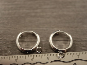 Korvakorurengas huggie, 16x3mm, kirkashopea/rst, 1pari