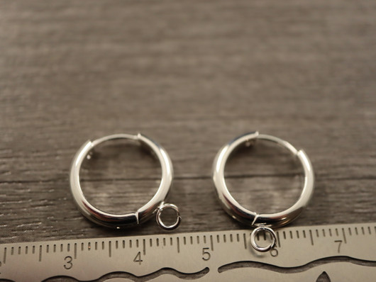 Korvakorurengas, 16x3mm, kirkashopea/rst, 1pari