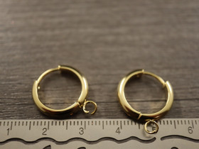 Korvakorurengas huggie, 16x3mm, kulta/rst, 1pari