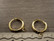 Korvakorurengas, 16x3mm, kulta/rst, 1pari
