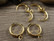 Korvakorurengas, 16x3mm, kulta/rst, 1pari