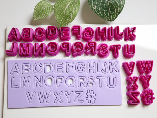 Muottisetti kirjaimet, 10mm, 1kpl/ 1setti