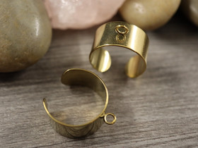 Sormuspohja lenkillä, 18K/kulta/rst, 1kpl