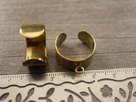 Sormuspohja lenkillä, 18K/kulta/rst, 1kpl