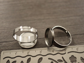 Sormuspohja säädettävä, 14mm, kapussille, rst, 1kpl