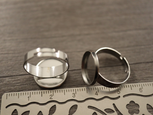 Sormuspohja, 14mm kapussille, rst, 1kpl