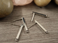 Korvakorutappi lenkillä , 20x2mm, kromi, 1pari