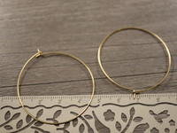 Korvakorurengas 40x0.7mm, 18K/kulta/rst, 1pari