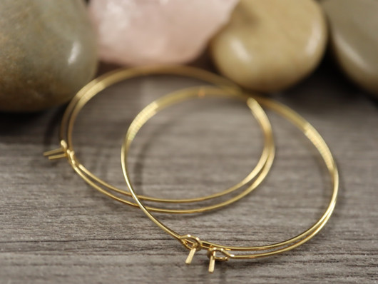 Korvakorurengas 40x0.7mm, 18K/kulta/rst, 1pari