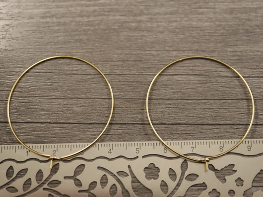 Korvakorurengas 40x0.7mm, 18K/kulta/rst, 1pari