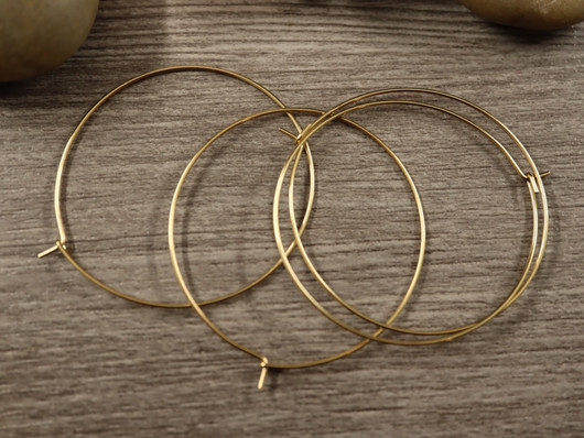 Korvakorurengas 40x0.7mm, 18K/kulta/rst, 1pari