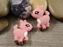 Silikonihelmi peura, 30x20mm, pinkki, 1kpl
