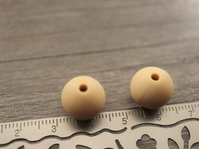 Silikonihelmi, 12mm, beige, 1kpl