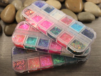 Glitter rasia 13x5x1.5cm, mix setti, 1kpl