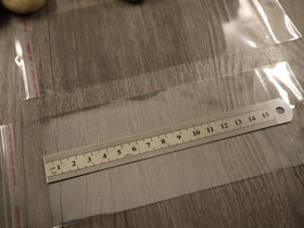 Sellofaanipussi reiällä, 21.5x8cm, kirkas, 1kpl