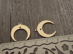 Kuuriipus/ linkki, 19x18mm, 24K/kulta, 1kpl