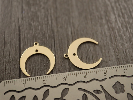Kuuriipus/ linkki, 19x18mm, 24K/kulta, 1kpl