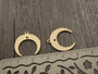 Kuuriipus/ linkki, 19x18mm, 24K/kulta, 1kpl