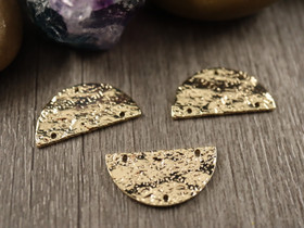 Puoliympyräriipus/ linkki, 11.5x22.5mm, 18K/kulta, 1kpl