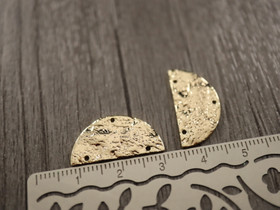 Puoliympyräriipus/ linkki, 11.5x22.5mm, 18K/kulta, 1kpl