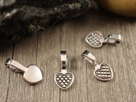 Riipuspidike, (liimattava), 16x8mm, kromi, 1kpl