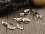 Riipuspidike, (liimattava), 21x8mm, kromi, 1kpl