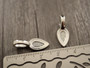 Riipuspidike, (liimattava), 21x8mm, kromi, 1kpl