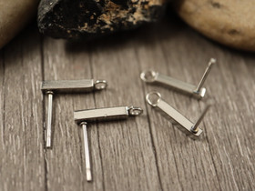 Korvakorutappi lenkillä palkki, 13x3mm, rst, 1pari