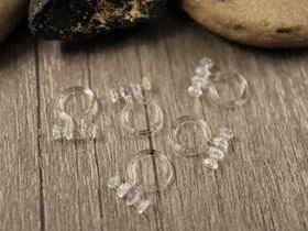 Korvakorutappi reiättömään korvaan, 11x8mm, kirkas, 10paria