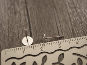 Korvakorutappi, 6x13mm, kirkashopea/rst, 10 paria