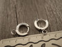 Korvakorurengas lenkillä, 11x2mm, kirkashopea/rst, 1pari