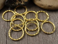Välirengas kierre, 15x1.4mm, avattava, kulta, 10kpl