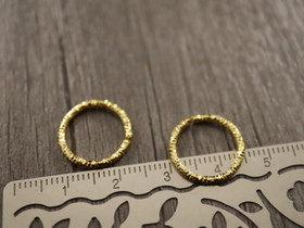 Välirengas kierre, 15x1.4mm, avattava, kulta, 10kpl