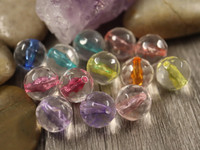 Akryylihelmi fasetoitu, 12mm, mixsetti, 10kpl