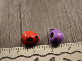 Akryylihelmi pääkallo, 10x8x9mm, mixsetti, 20kpl