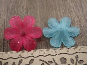 Akryylihelmi kukka, 30x8mm, mixsetti, 10kpl