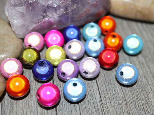 Heijastava helmi, 10mm, mix setti, 20kpl